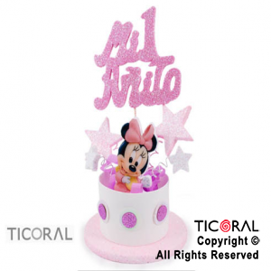 ADORNO TAMBOR 1ER A?O NENA MINNIE BEBE x 1